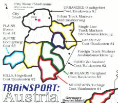 Trainsport: Austria Spielbrettausschnitt